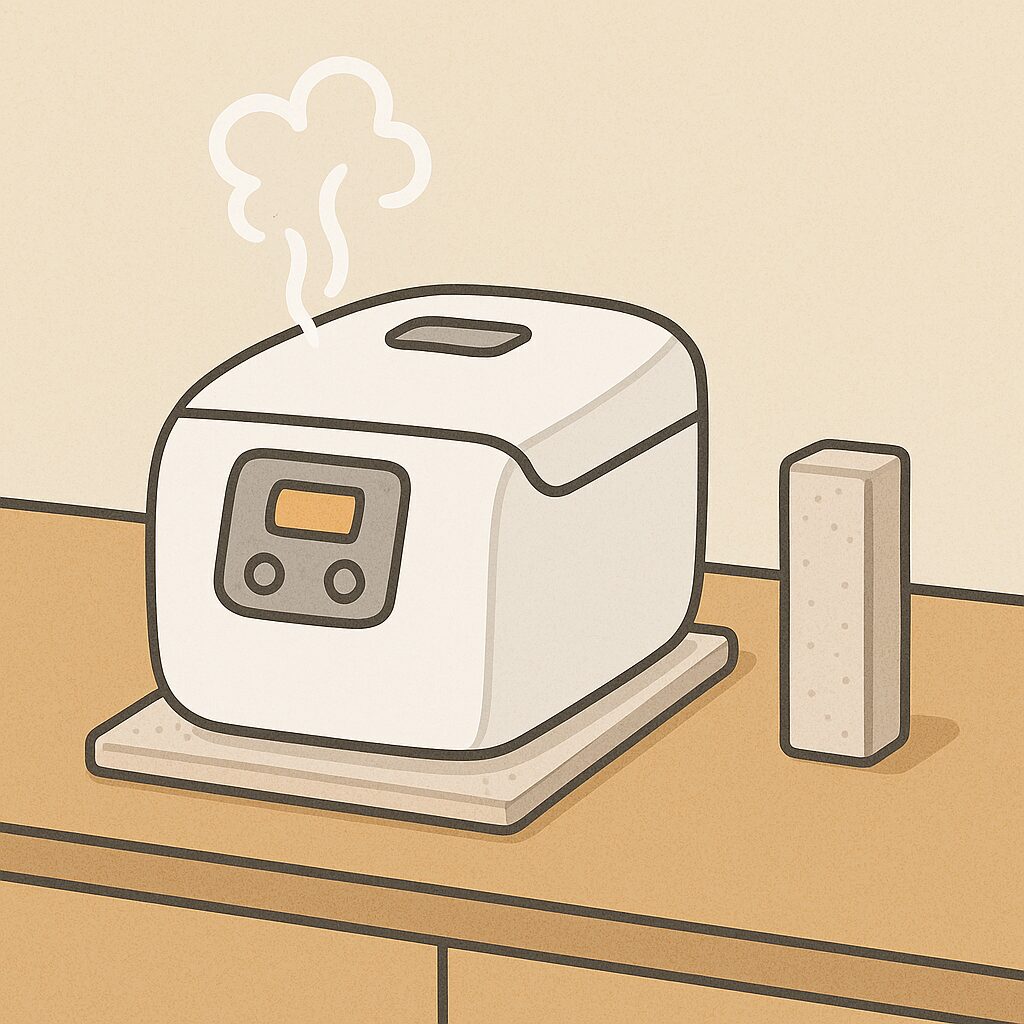 炊飯器の蒸気対策は珪藻土が最強?知らなきゃ損するキッチン活用術