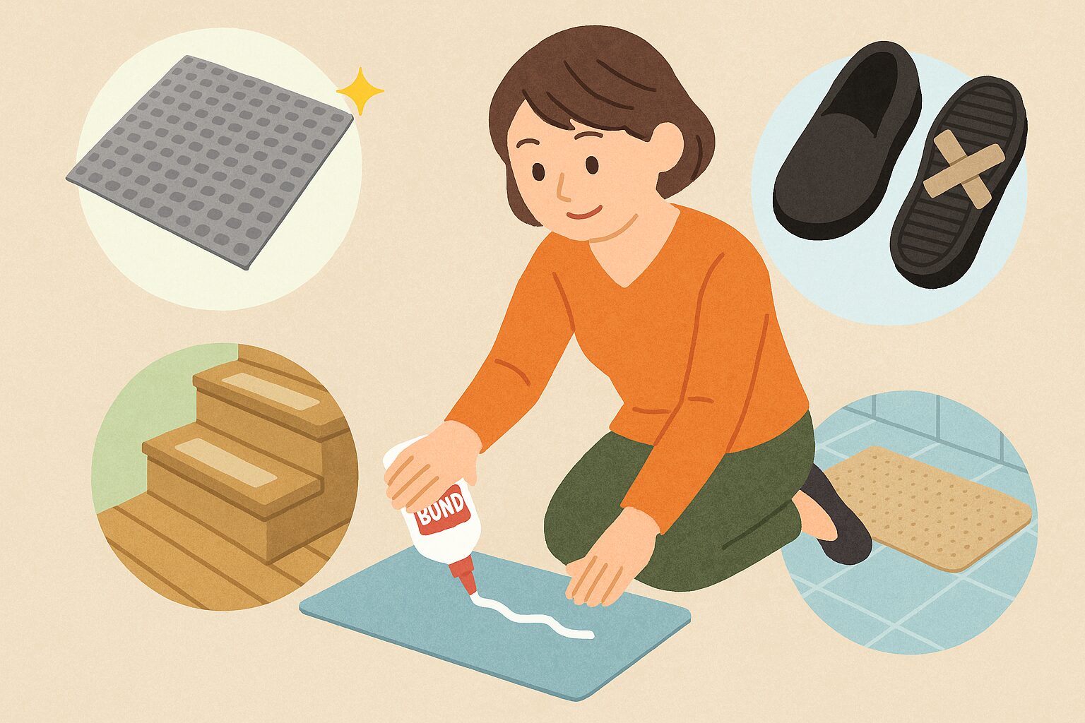 滑り止めにボンドは使える?代用品で安全対策するための完全ガイド