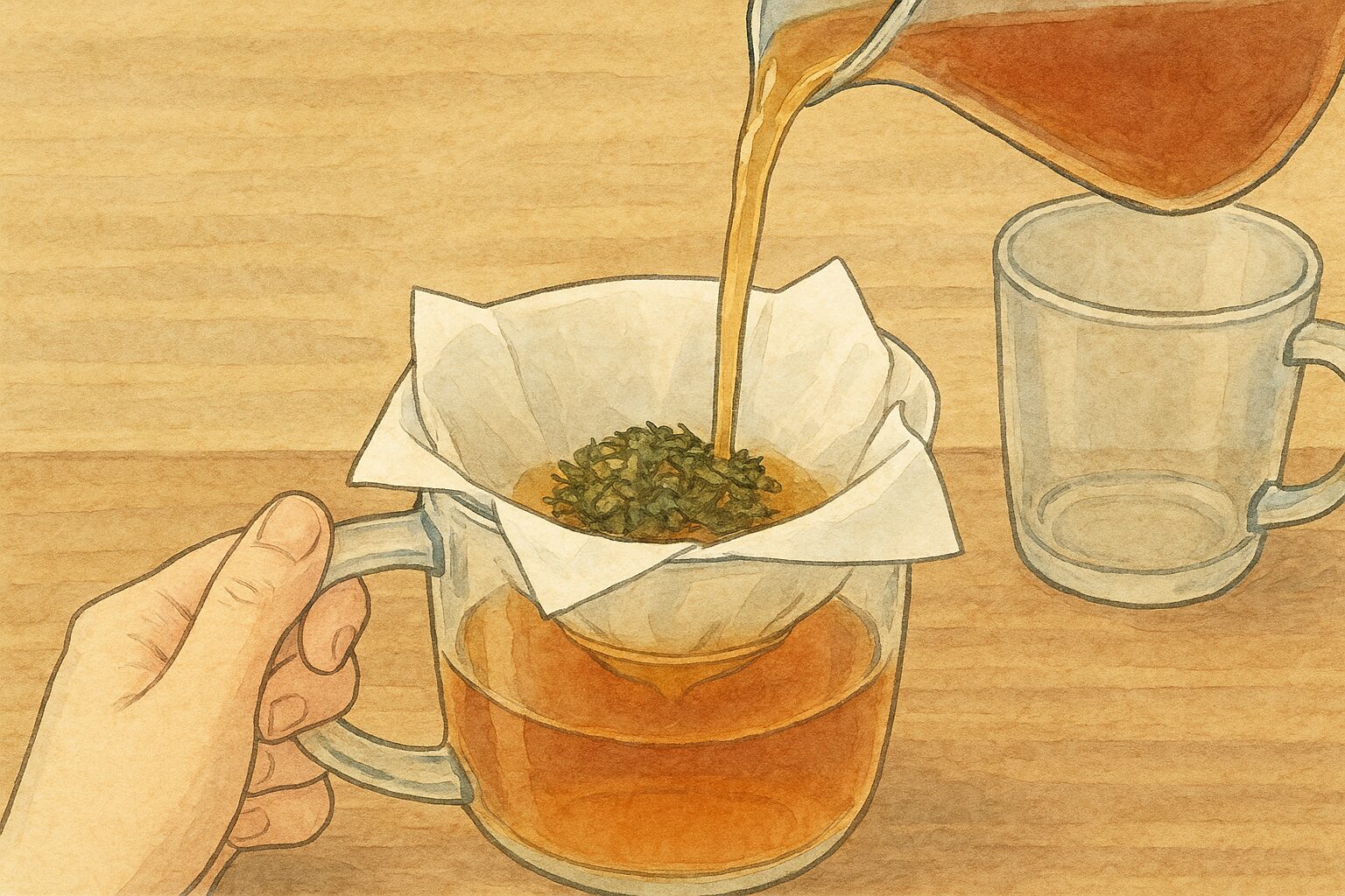 【茶こしがない時の救世主】キッチンペーパーで代用できる?安全性と正しい使い方ガイド