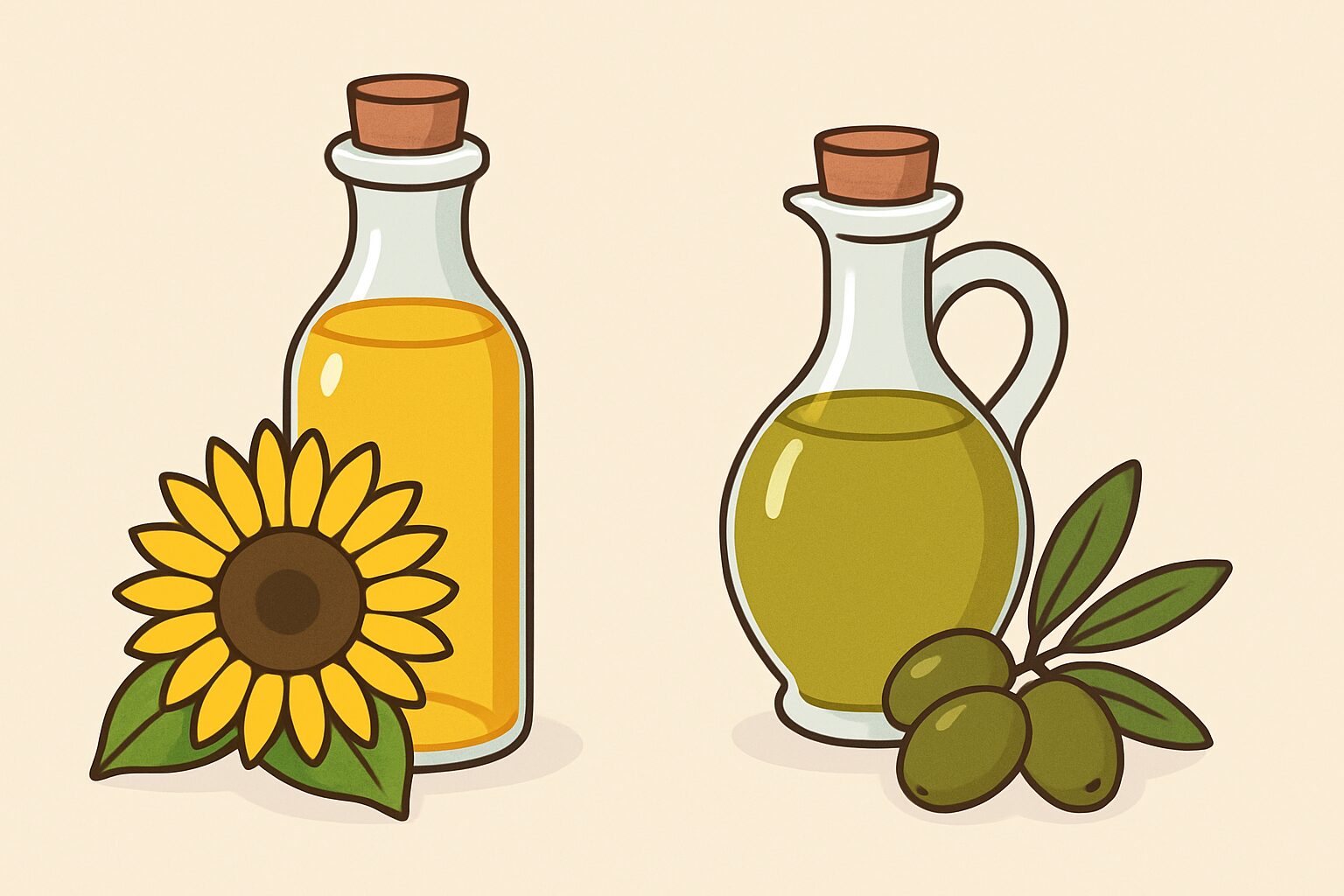 ひまわり油とオリーブオイル、結局どっちが体にいいの？徹底比較ガイド！