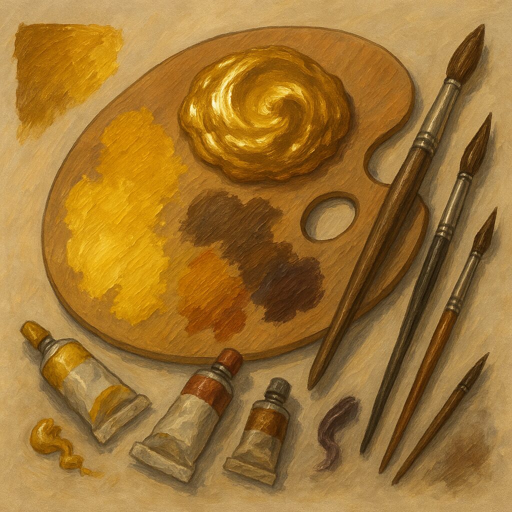 絵の具で金色を作る方法とは？失敗しない黄金カラーの作り方と混色のコツ！